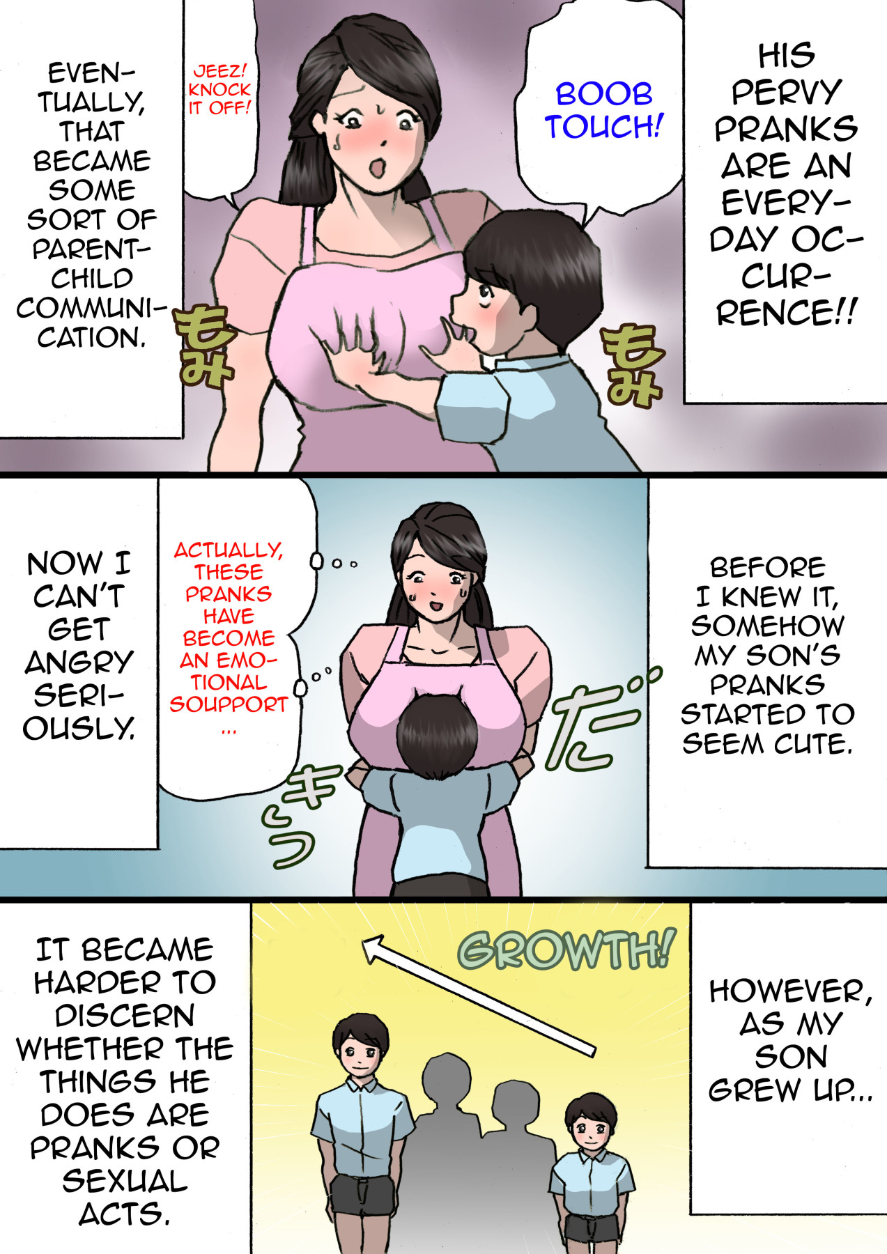 Hentai Manga Comic-Mom Can't Get Angry With Her Mischievous Son-Read-12